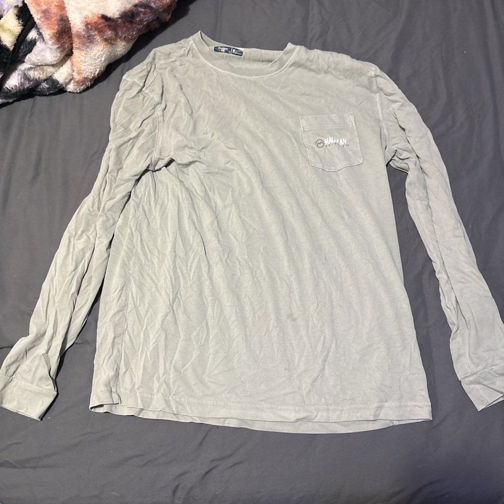 Magellan Outdoors Men's Light Gray Long Sleeve Shirt